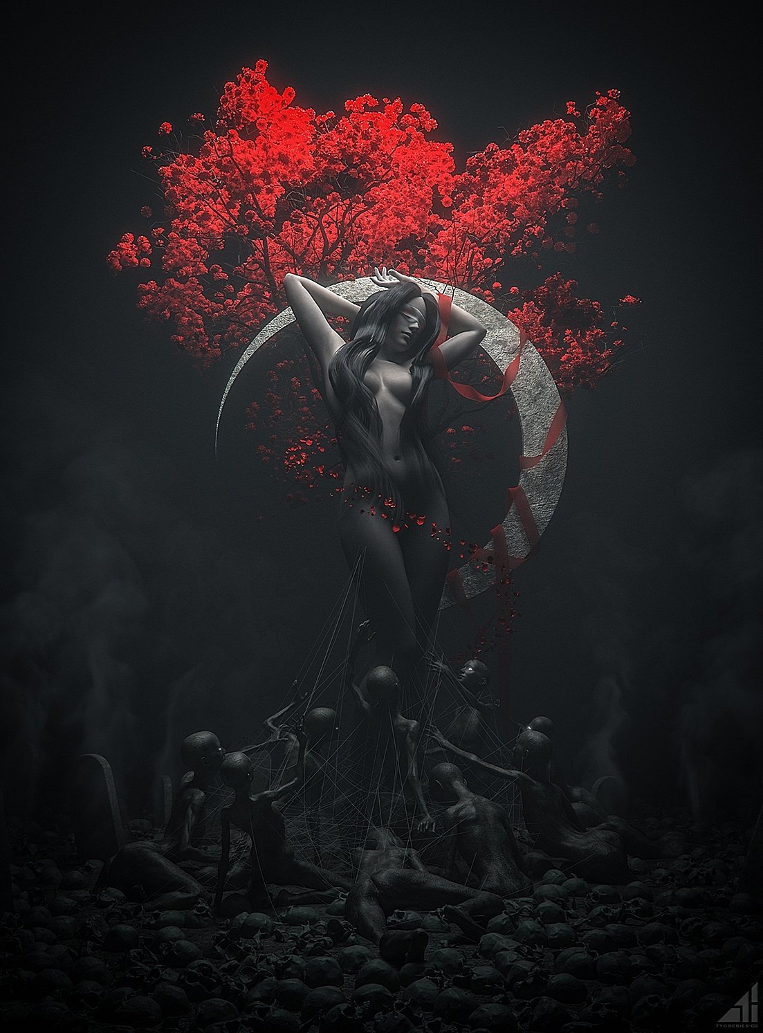 Кошка ночь Луна