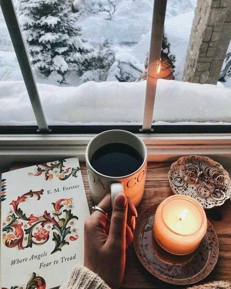 Утро кофе снег