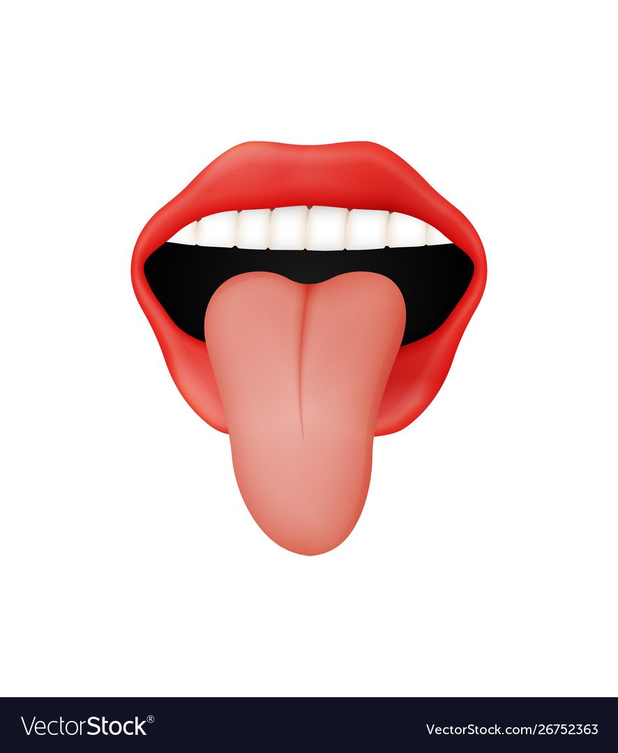 Девушка с высунутым языком