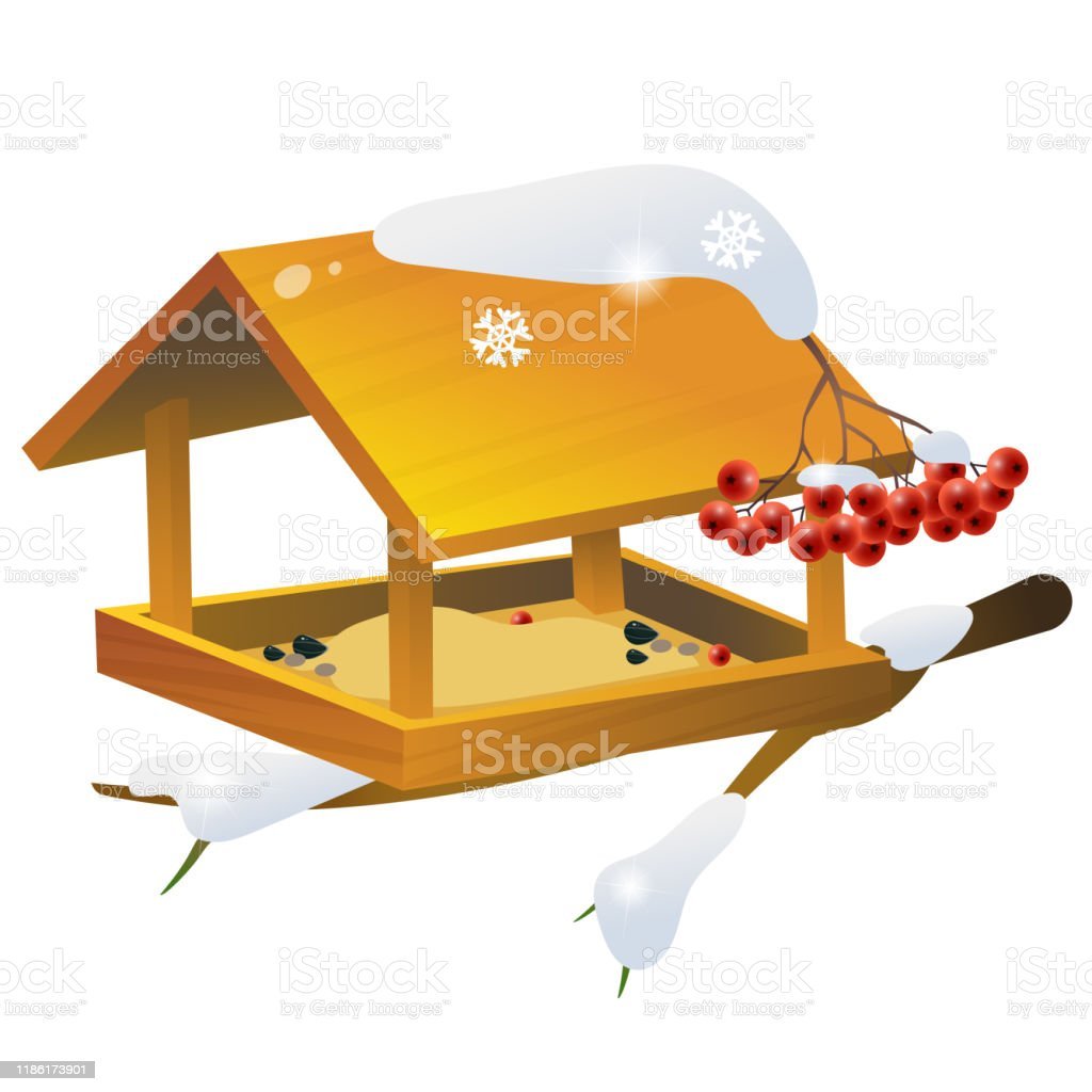 Кормушка для птиц вектор