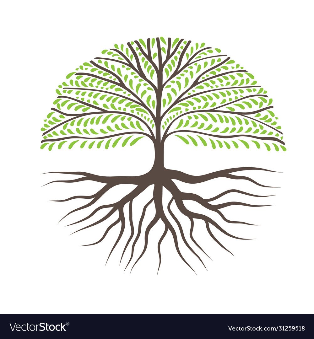 Дерево с корнями символ