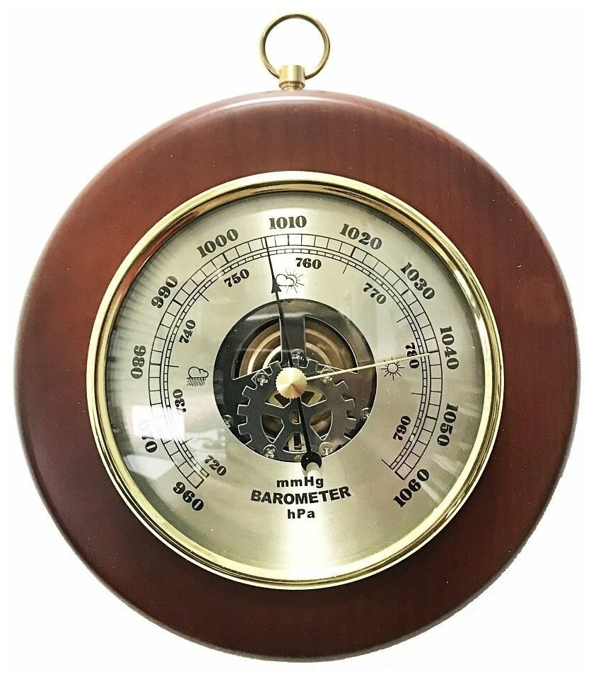 Анероидный антикварный барометр