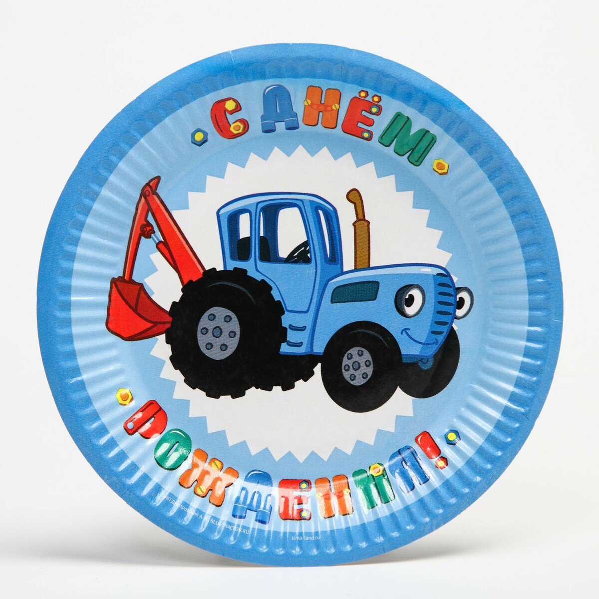 Коврик-пазл «синий трактор», 8 элементов, 31,5х31,5 см