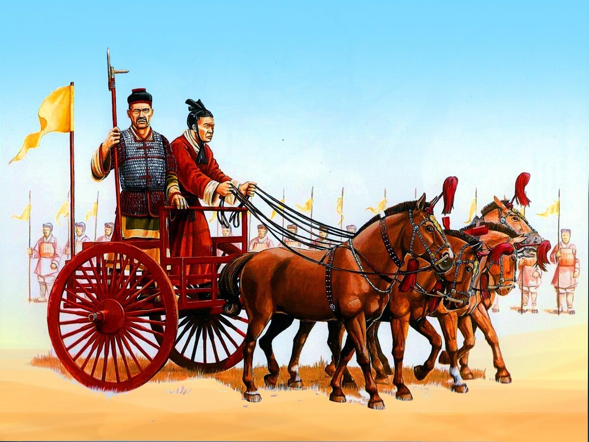 Статуэтка "Римский воин на колеснице" 17см