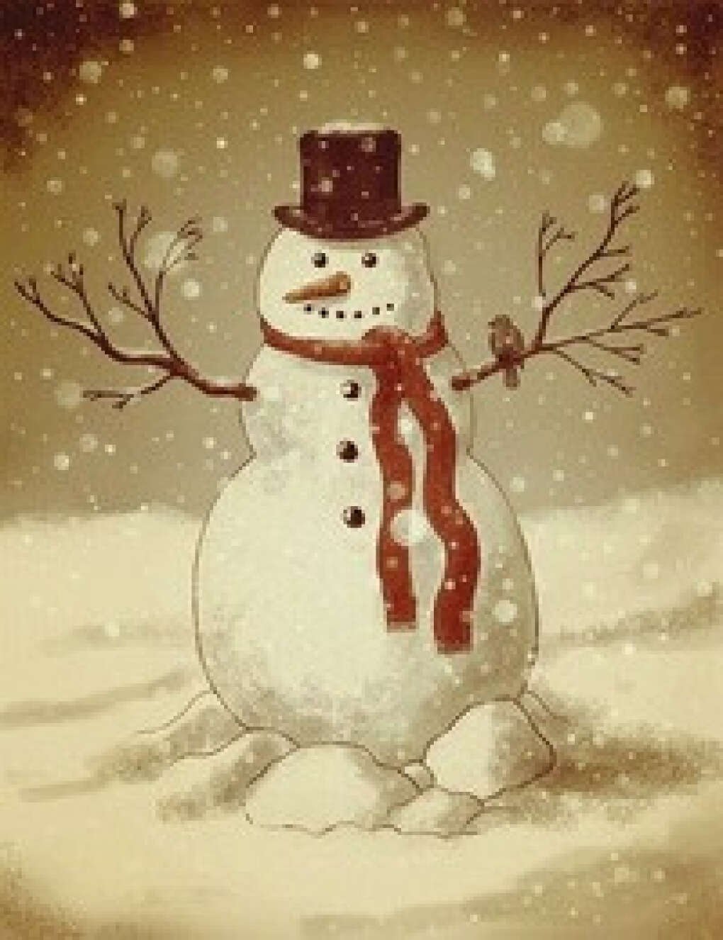 Новогодний Снеговик