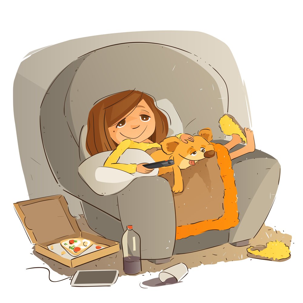 Иллюстрация ребёнок прокрастинации