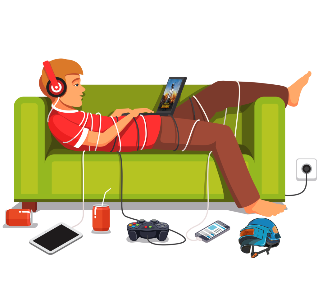 Лодырь на диване