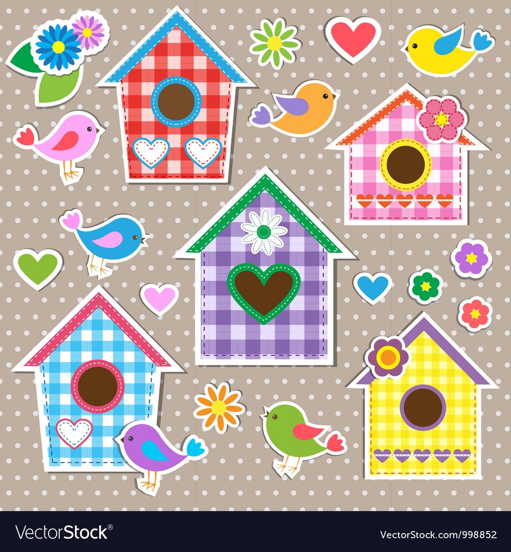 Шаблон скворечника для аппликации