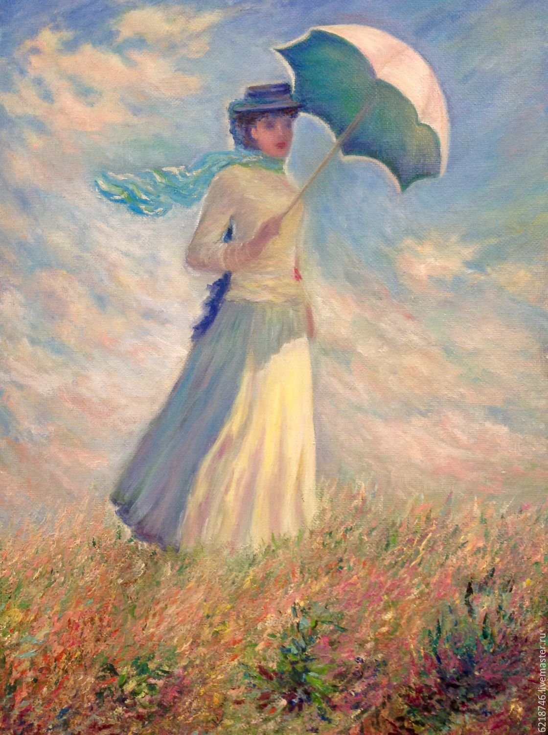 Клод Моне дама с зонтиком