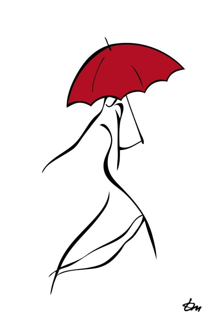 Девушка под зонтиком