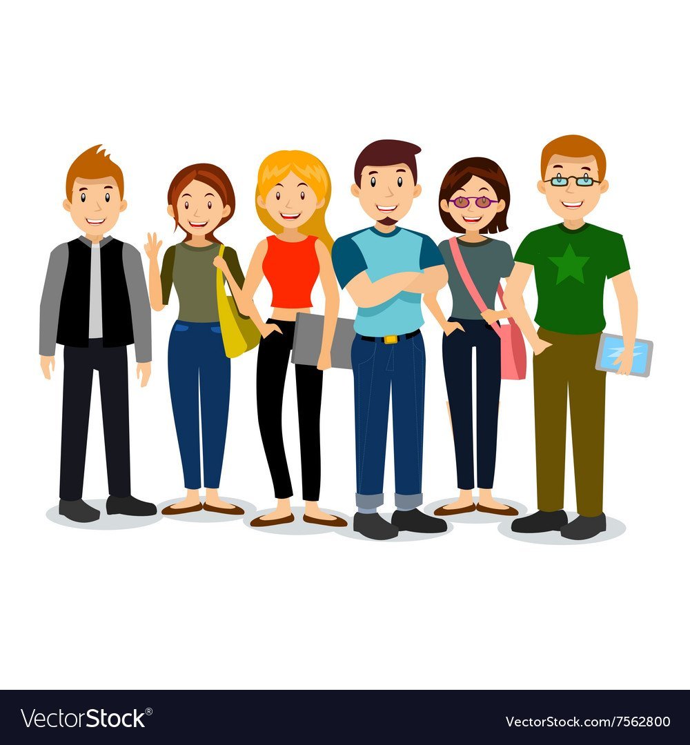 Группа студентов рисунок