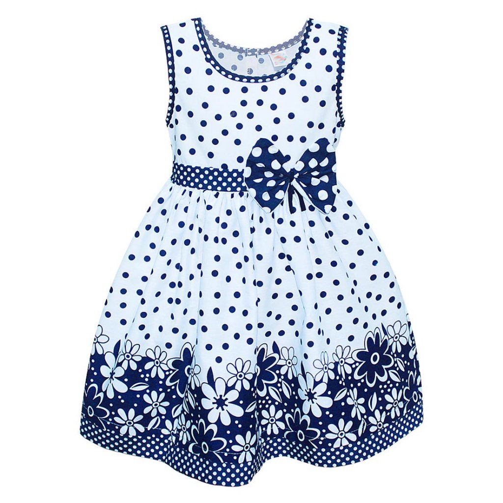 Хлопковое детское платье на прозрачном