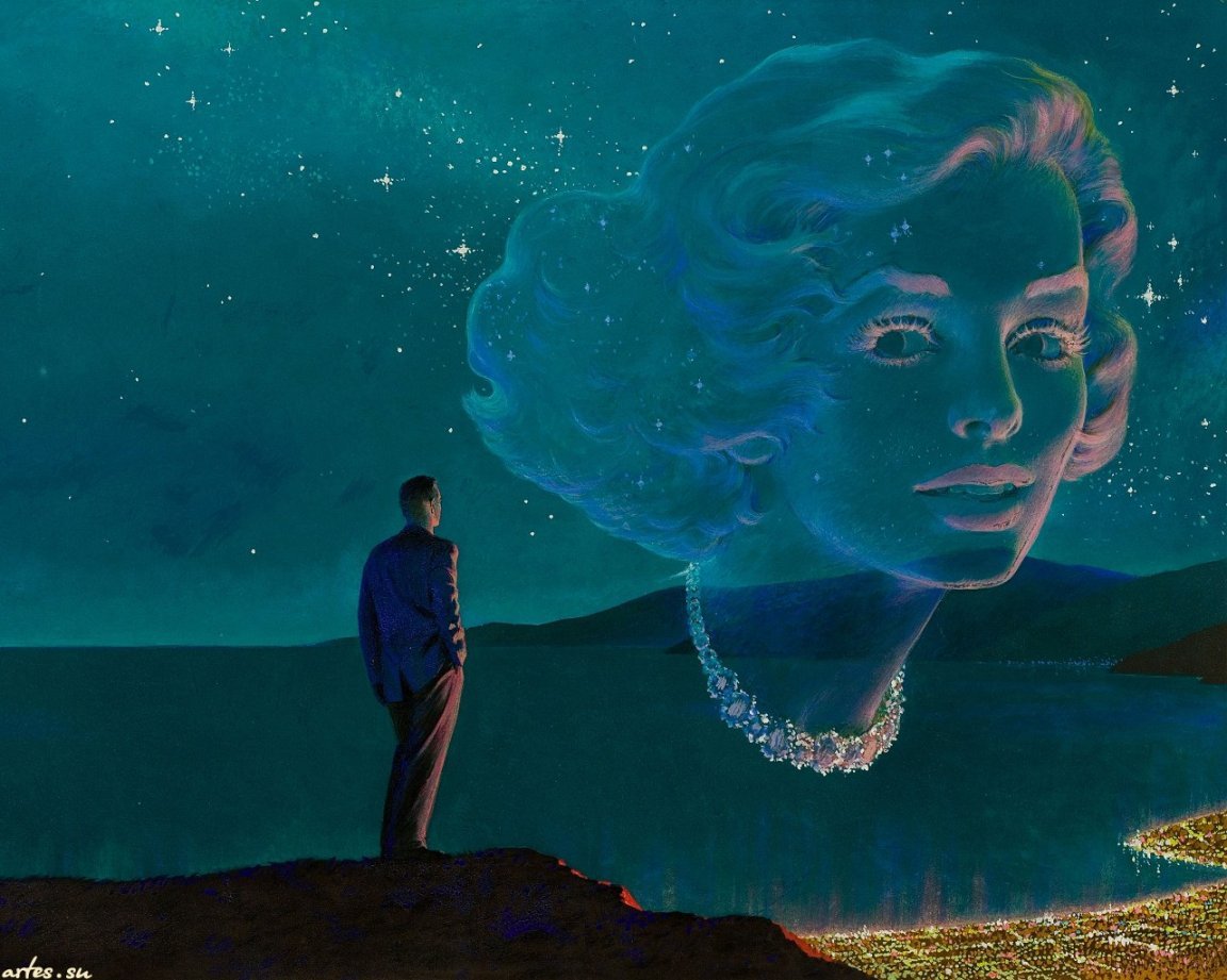 Мечтательная девушка арт