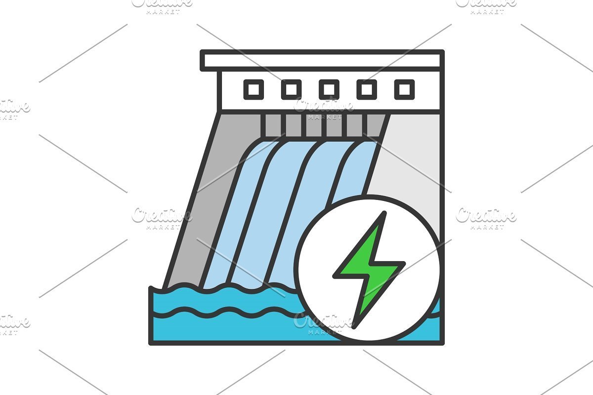 Гидроэлектростанция без фона