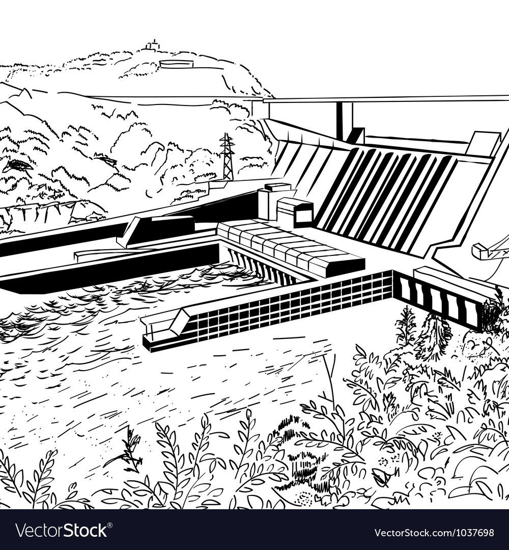 Гидроэлектростанция без фона