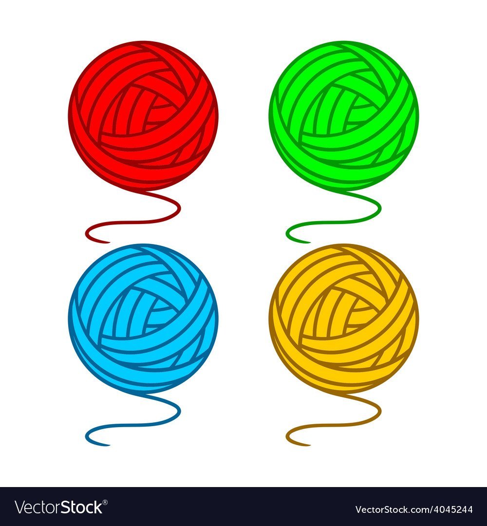 Рисование клубок ниток