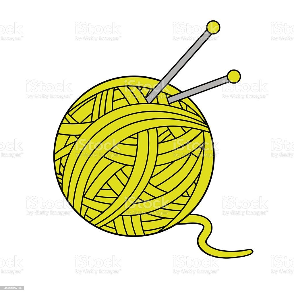 Клубок шерсти вектор