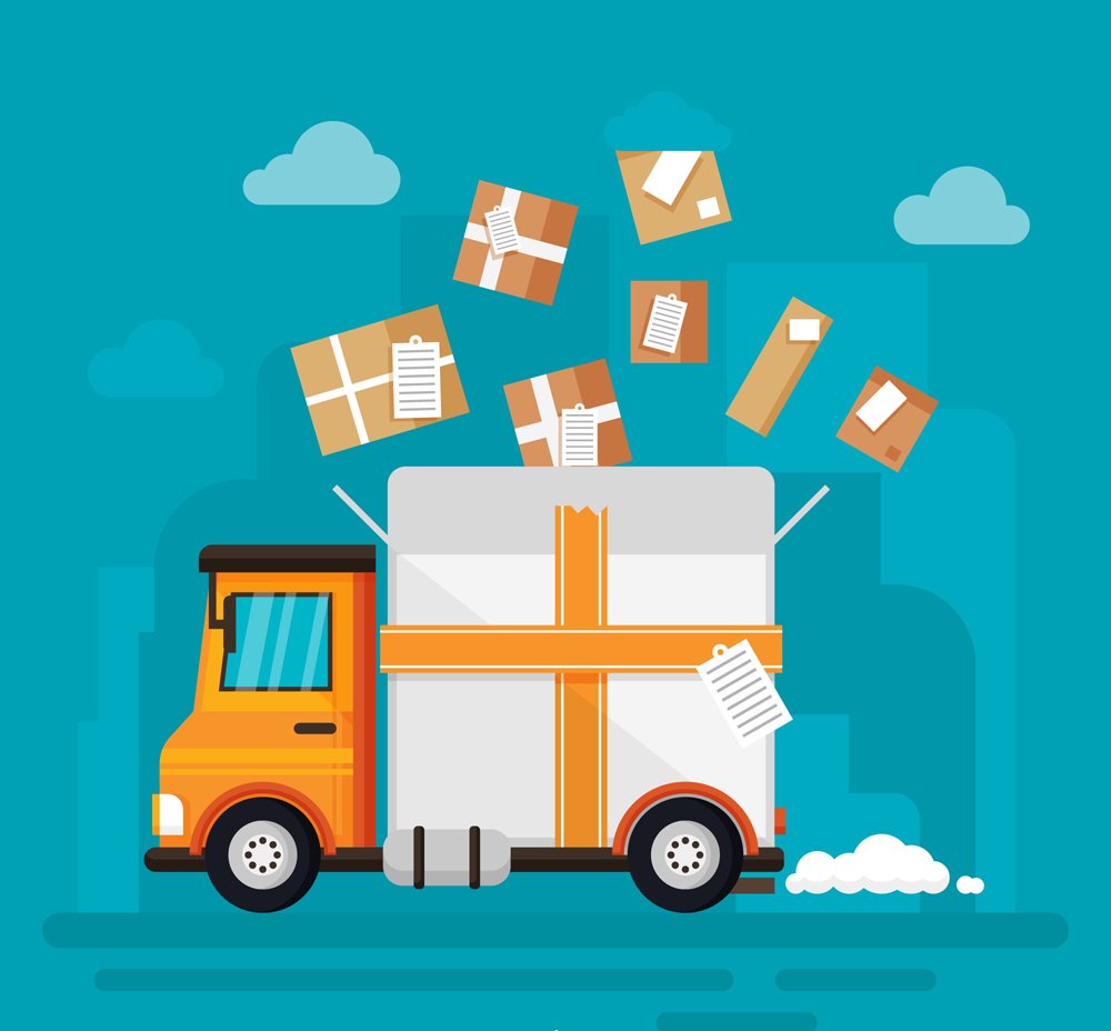 Доставка иллюстрация