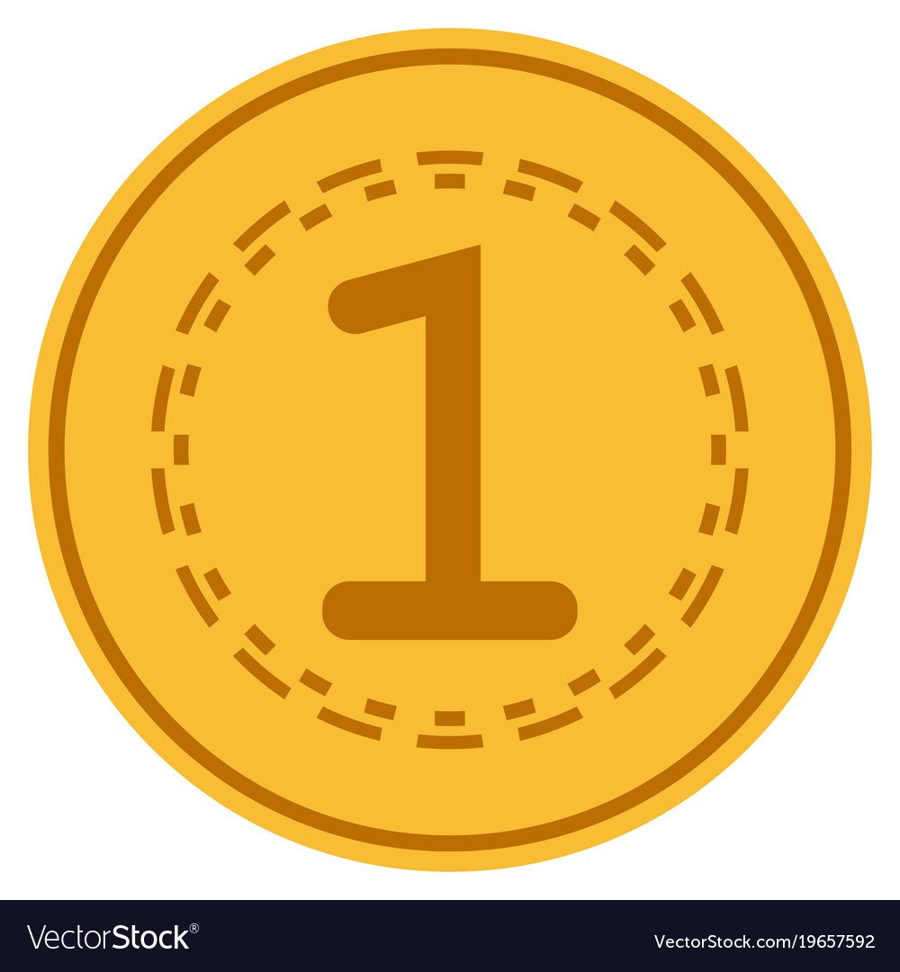 Золотая монета с буквой н