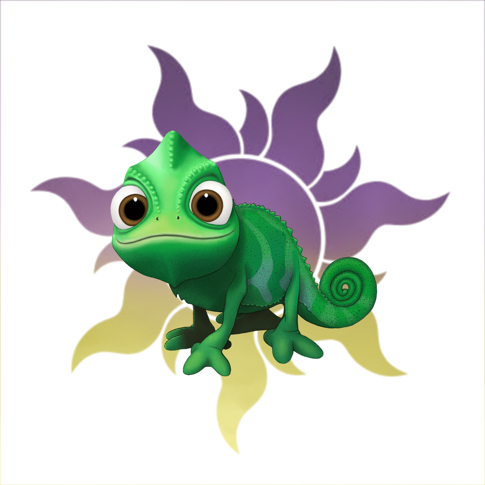 Тату солнце цветное