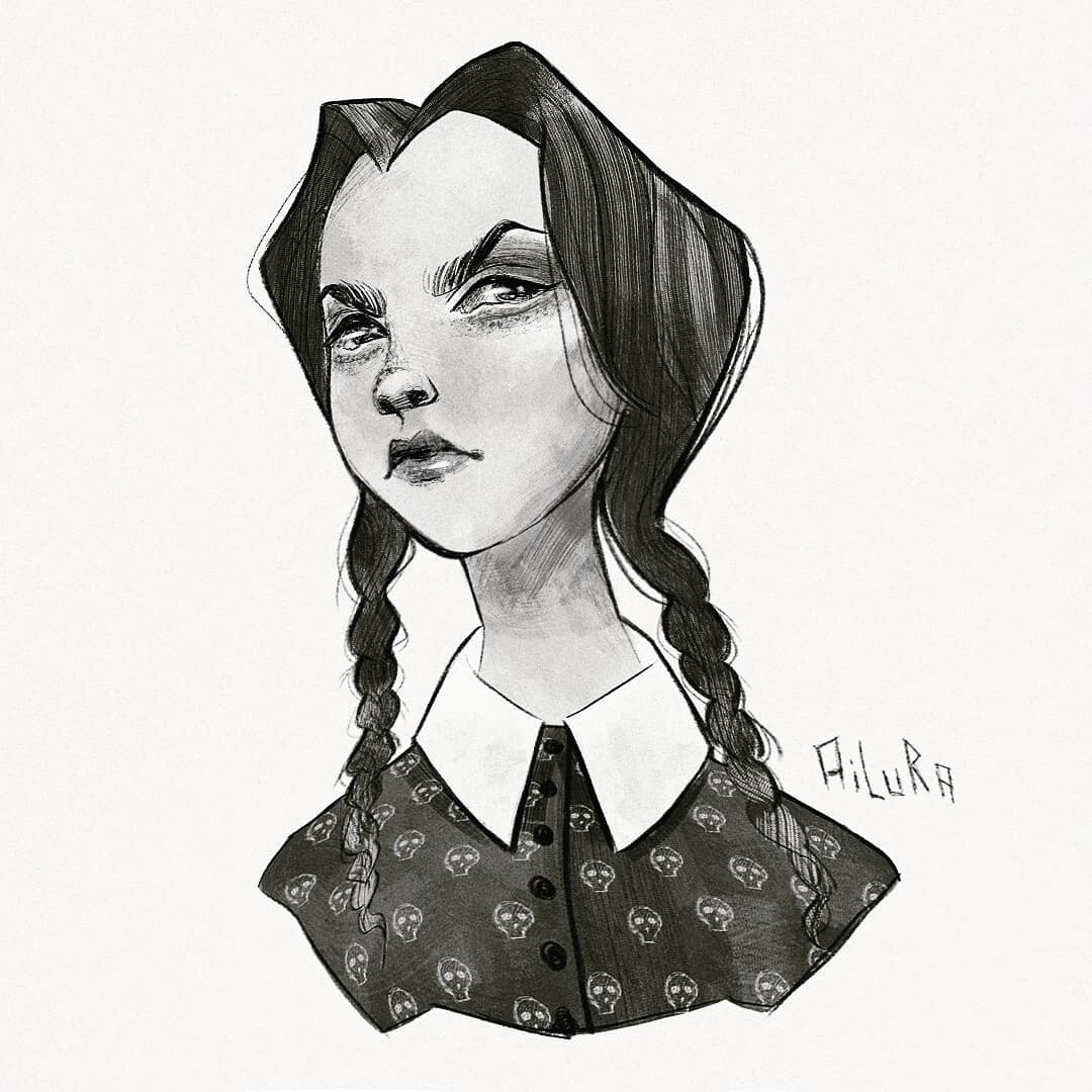 Уэнздей Аддамс арт