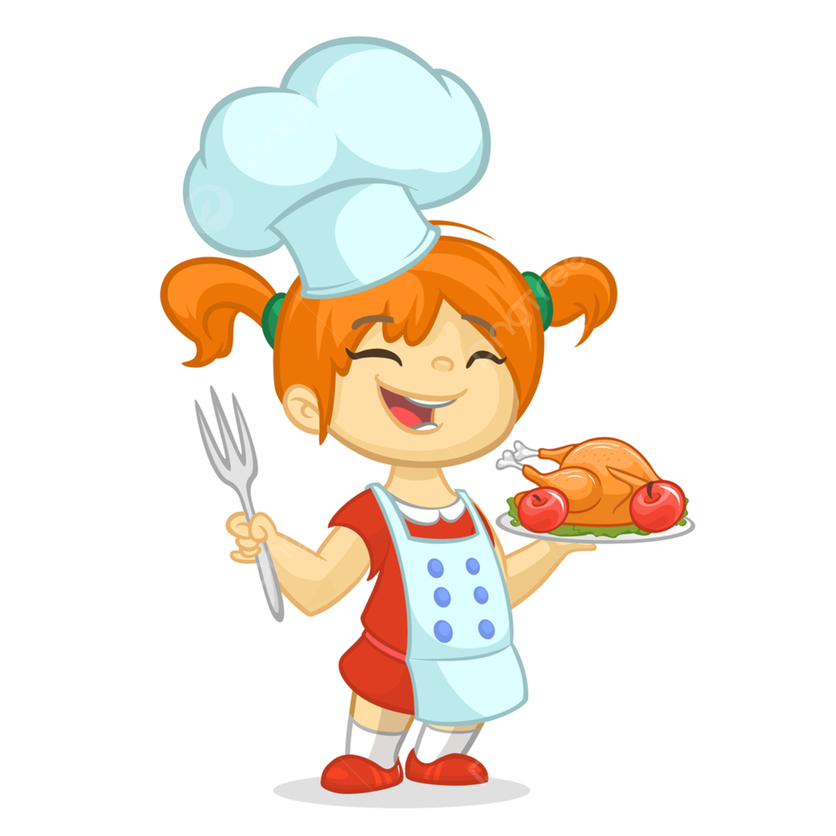 Девочка в фартучке иллюстрация