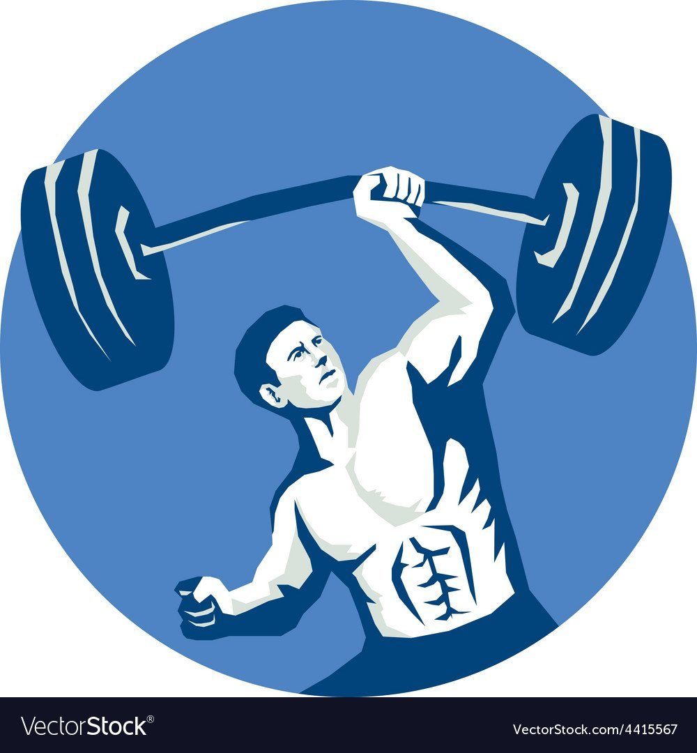 Спортсмен силач на белом фоне