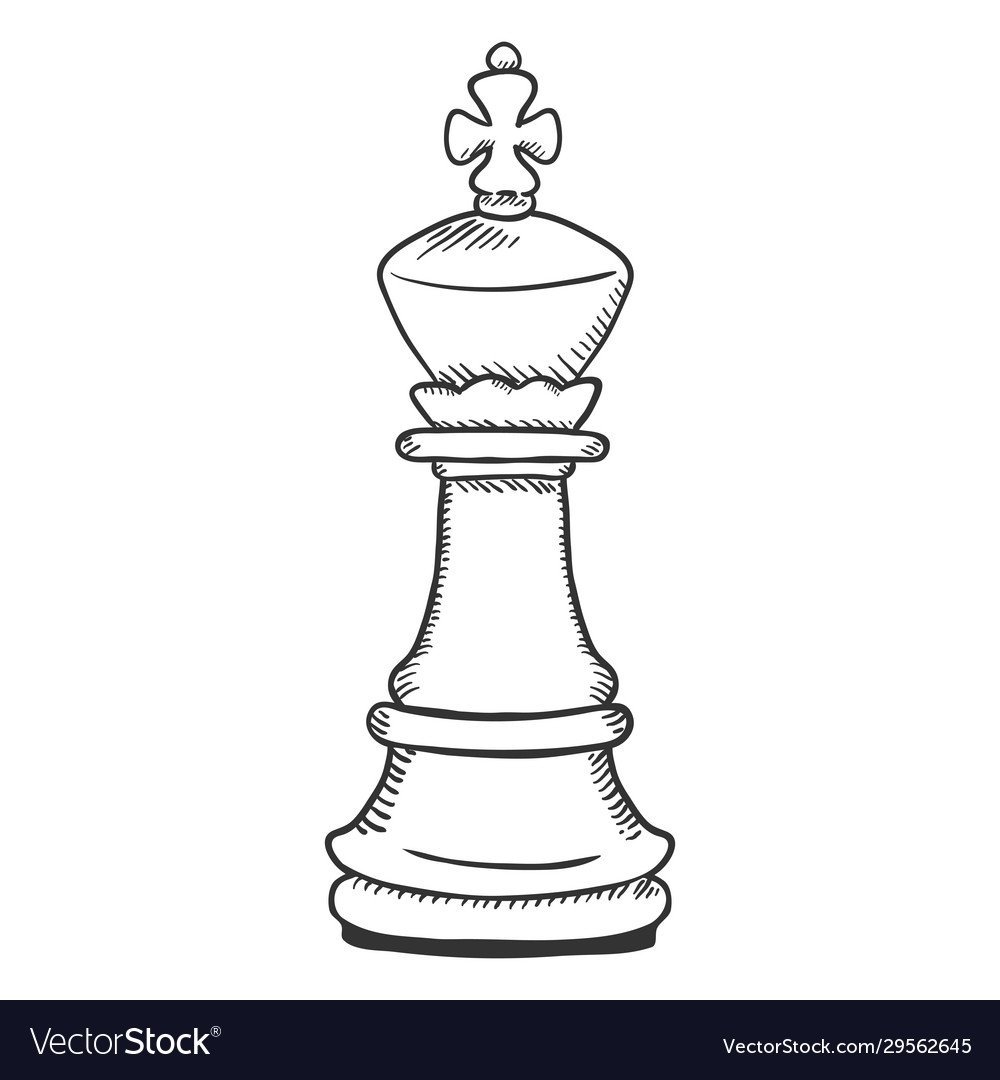 Шахматный Король раскраска