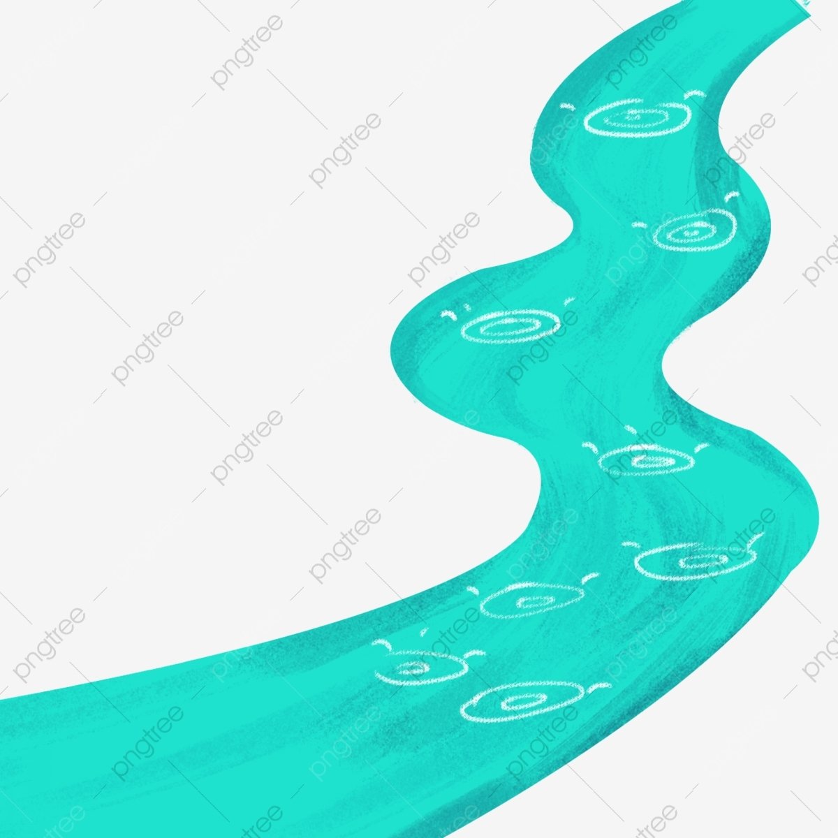 Речка для детей на прозрачном фоне