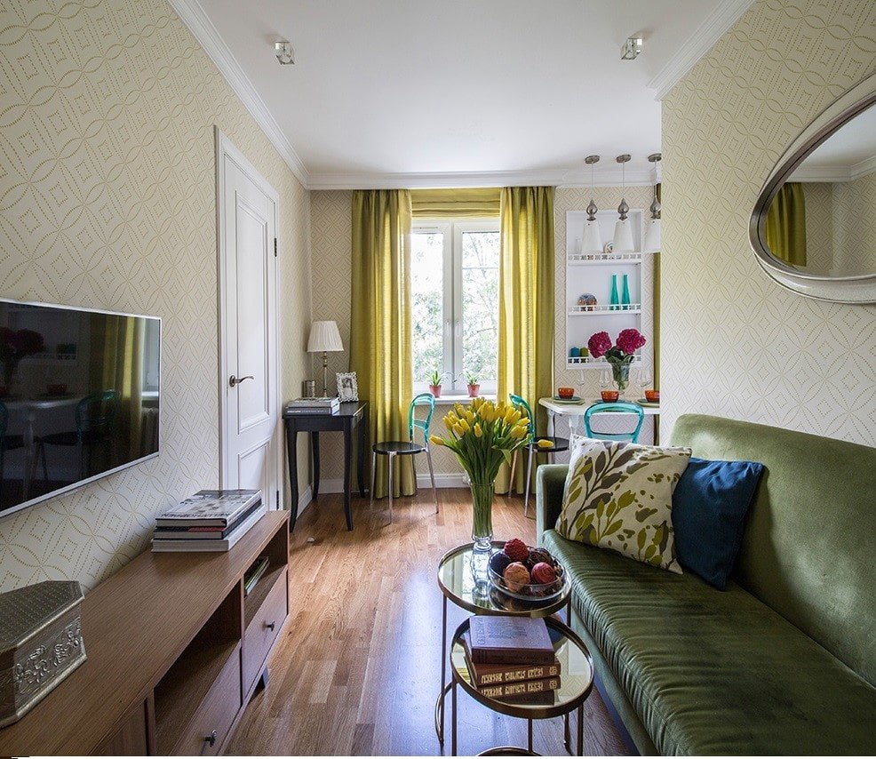 Интерьер гостиной в хрущевке