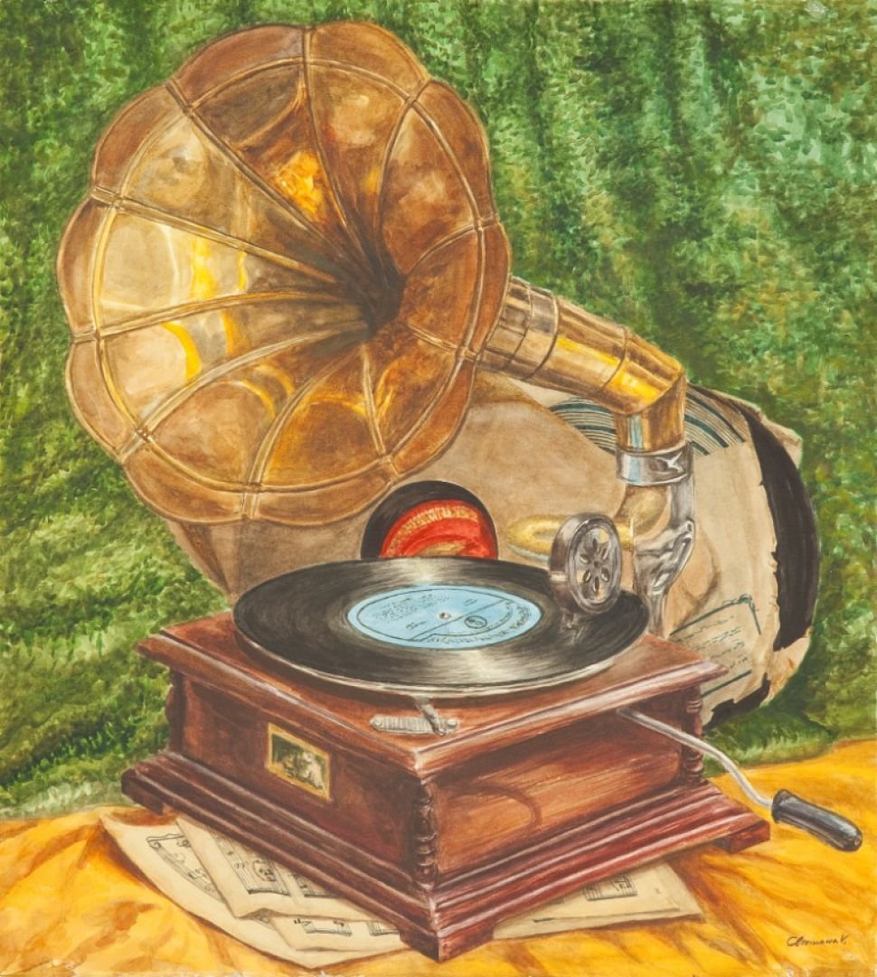 Дети у граммофона