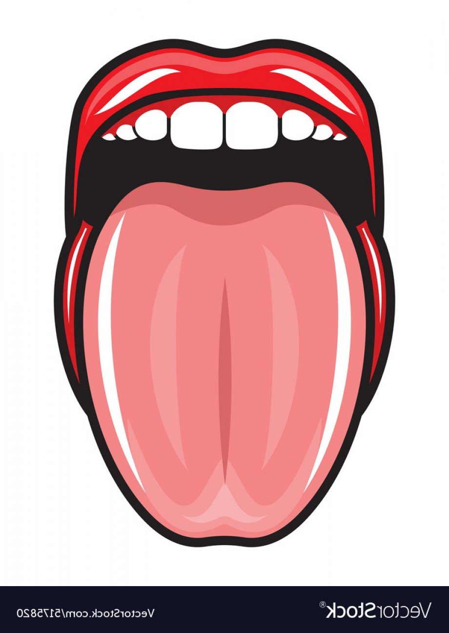 Девушка высовуюет язык