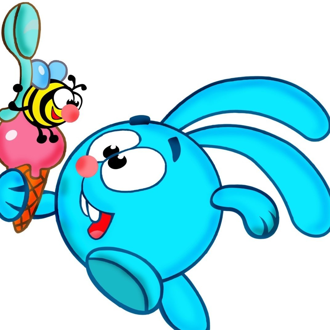 Смешарики машут рукой