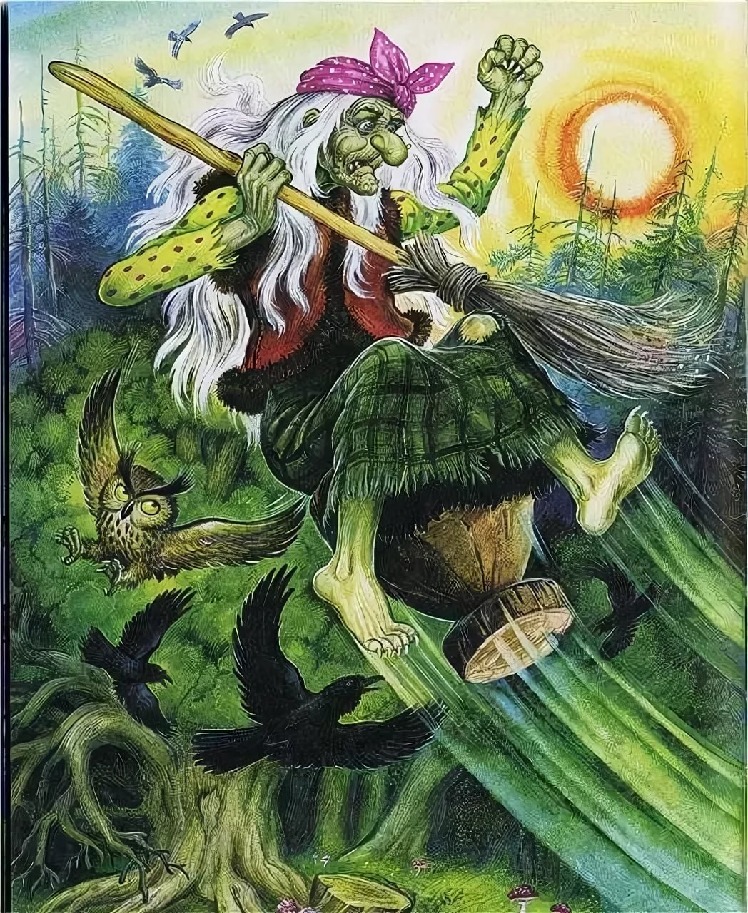 Баба Яга мультяшная