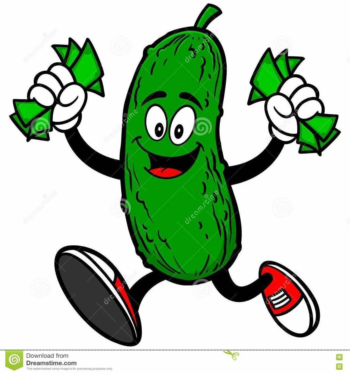 Веселые овощи огурец