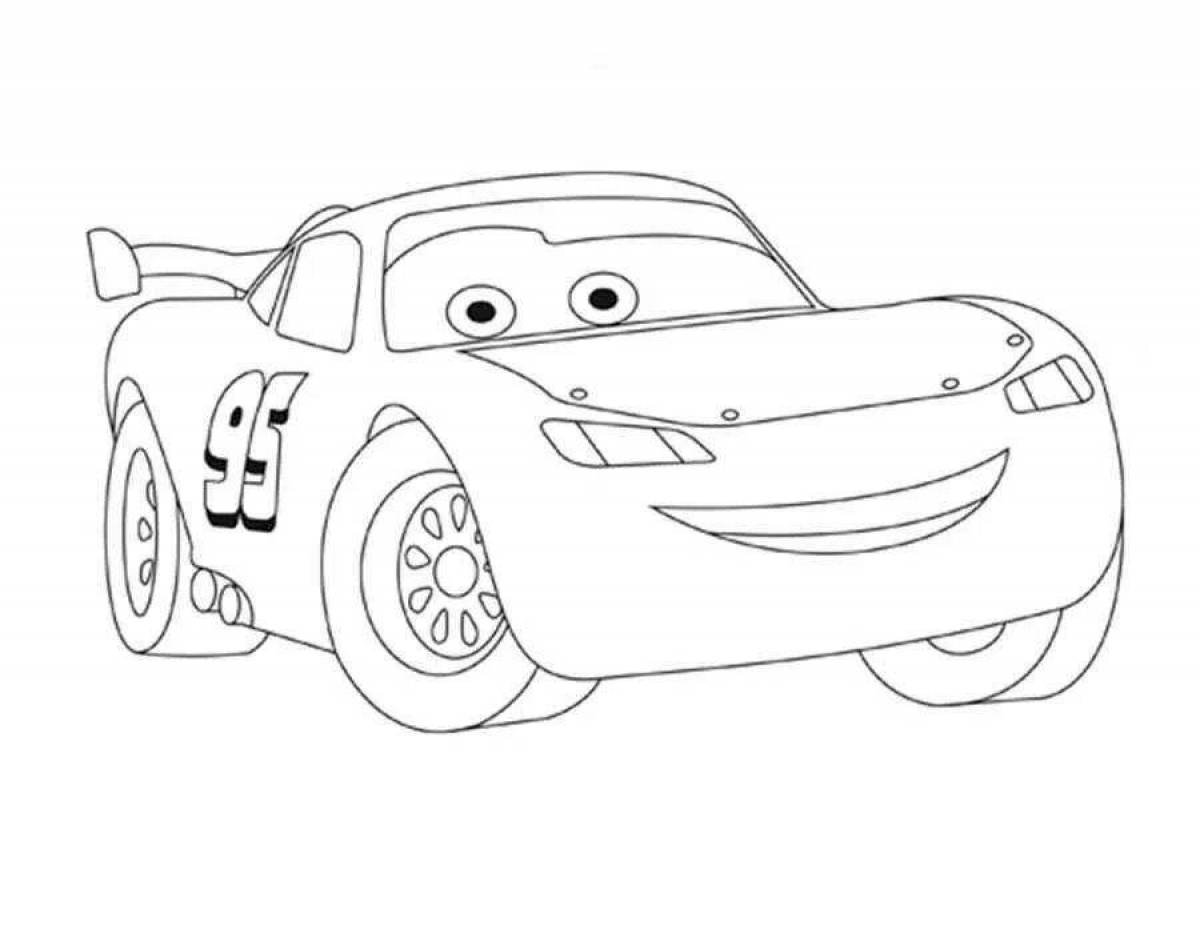 Молния Маккуин Тачки 3 раскраска