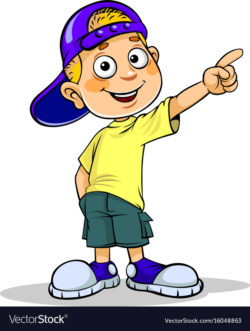 Мальчик в шортах мультяшный