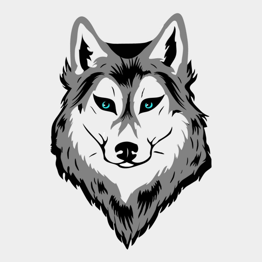 Наклейка волк