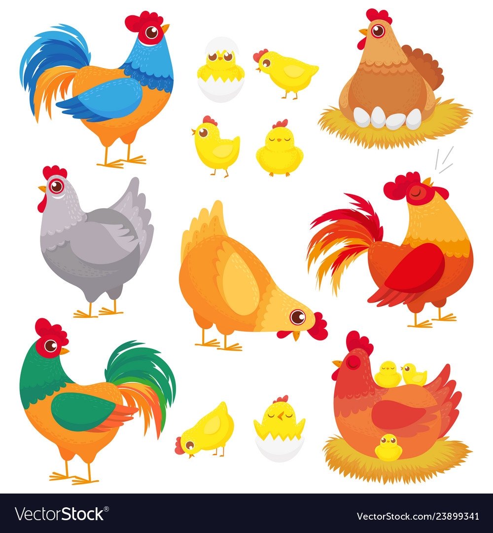 Рисование красками курица