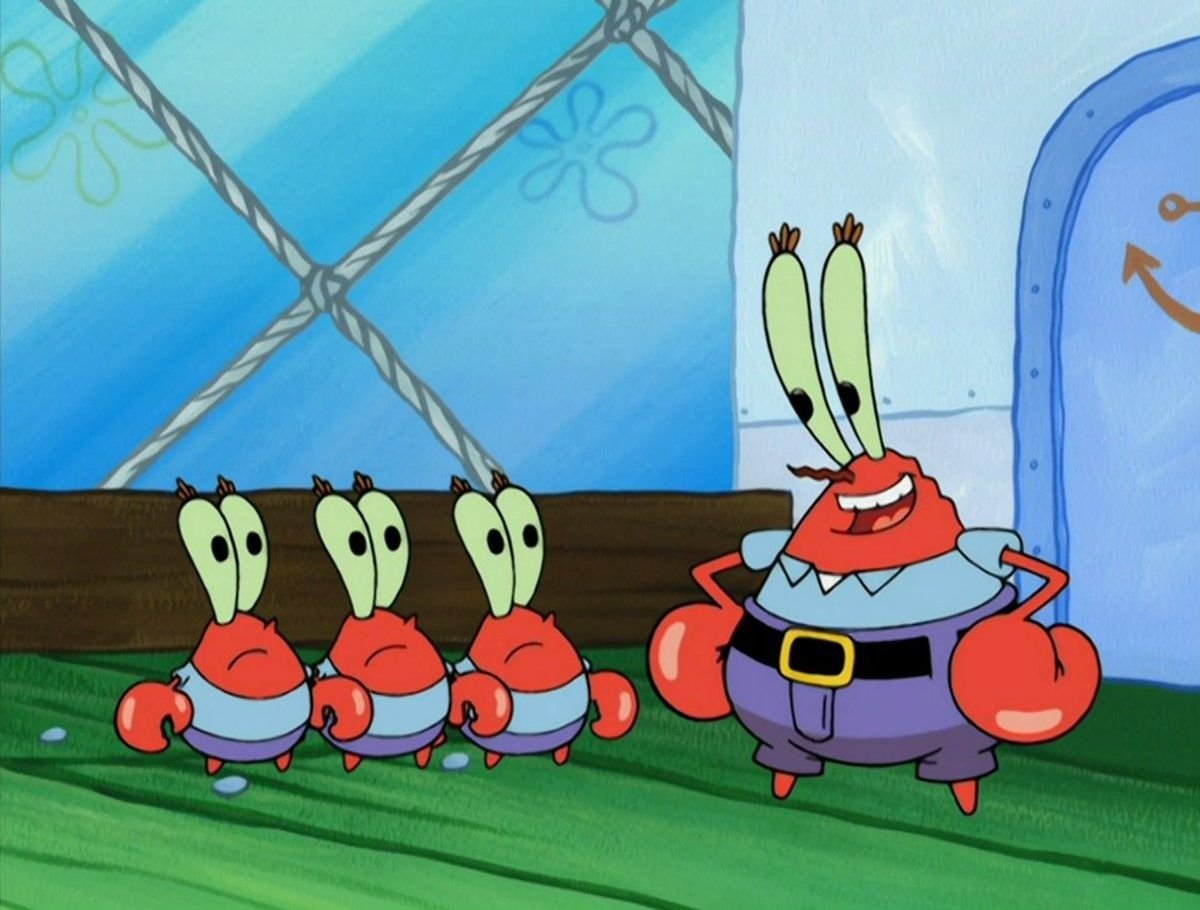 Патрик,Сквидвард и Мистер Крабс