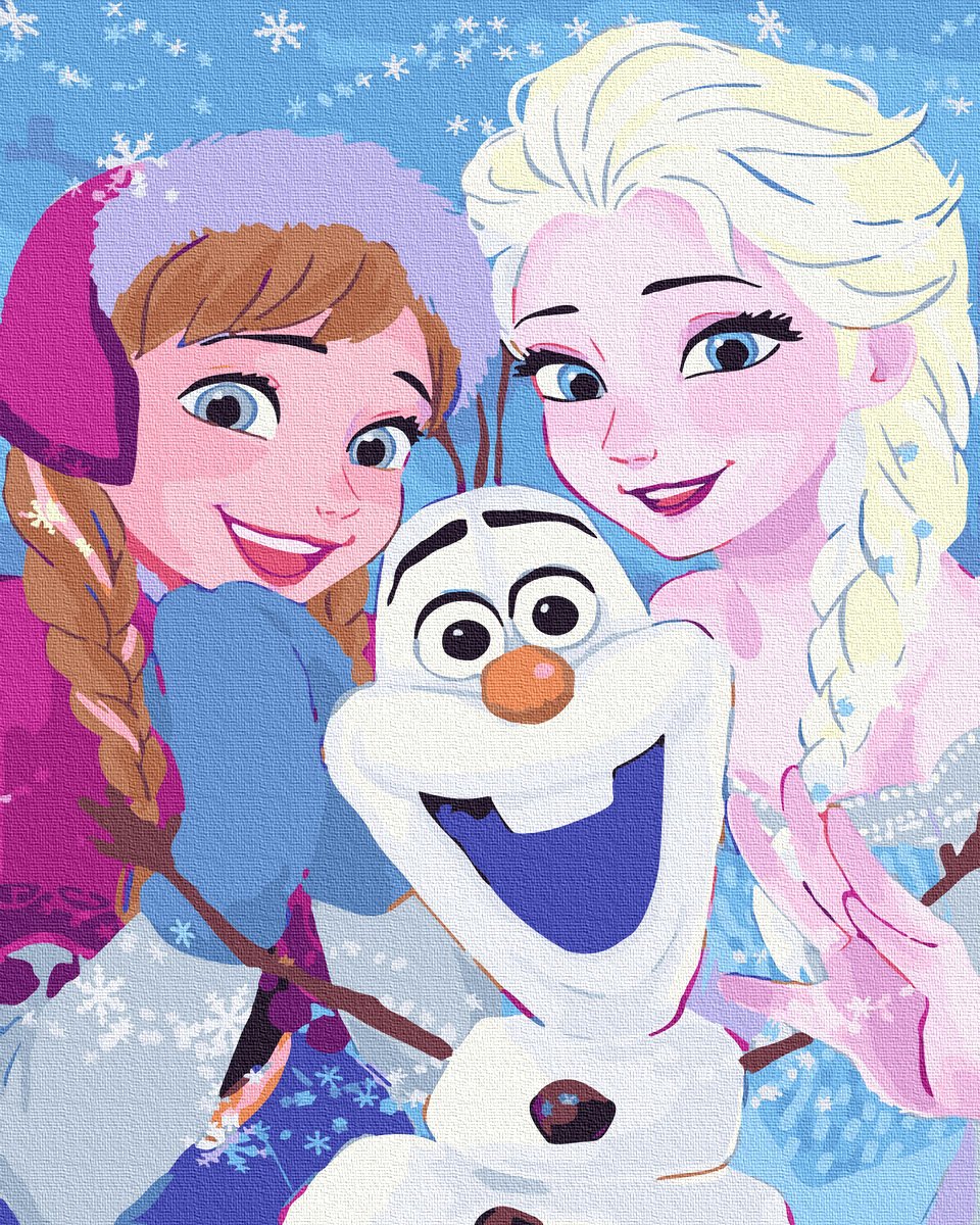 Анна, Эльза и Снеговик Олаф