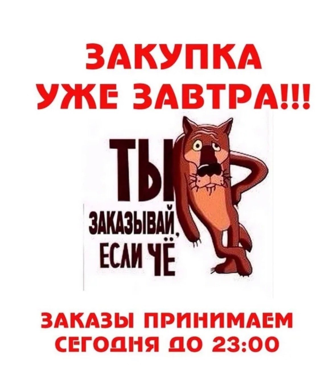 Завтра закупка картинки