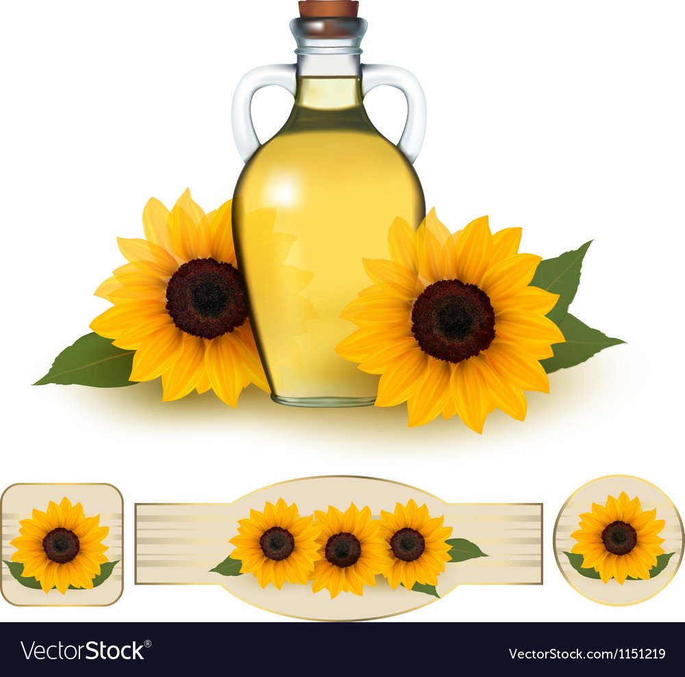 Этикетка на бутылку подсолнечного масла
