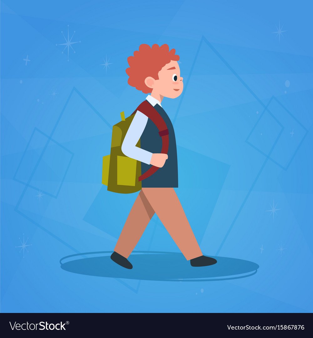 Мальчик идет в школу