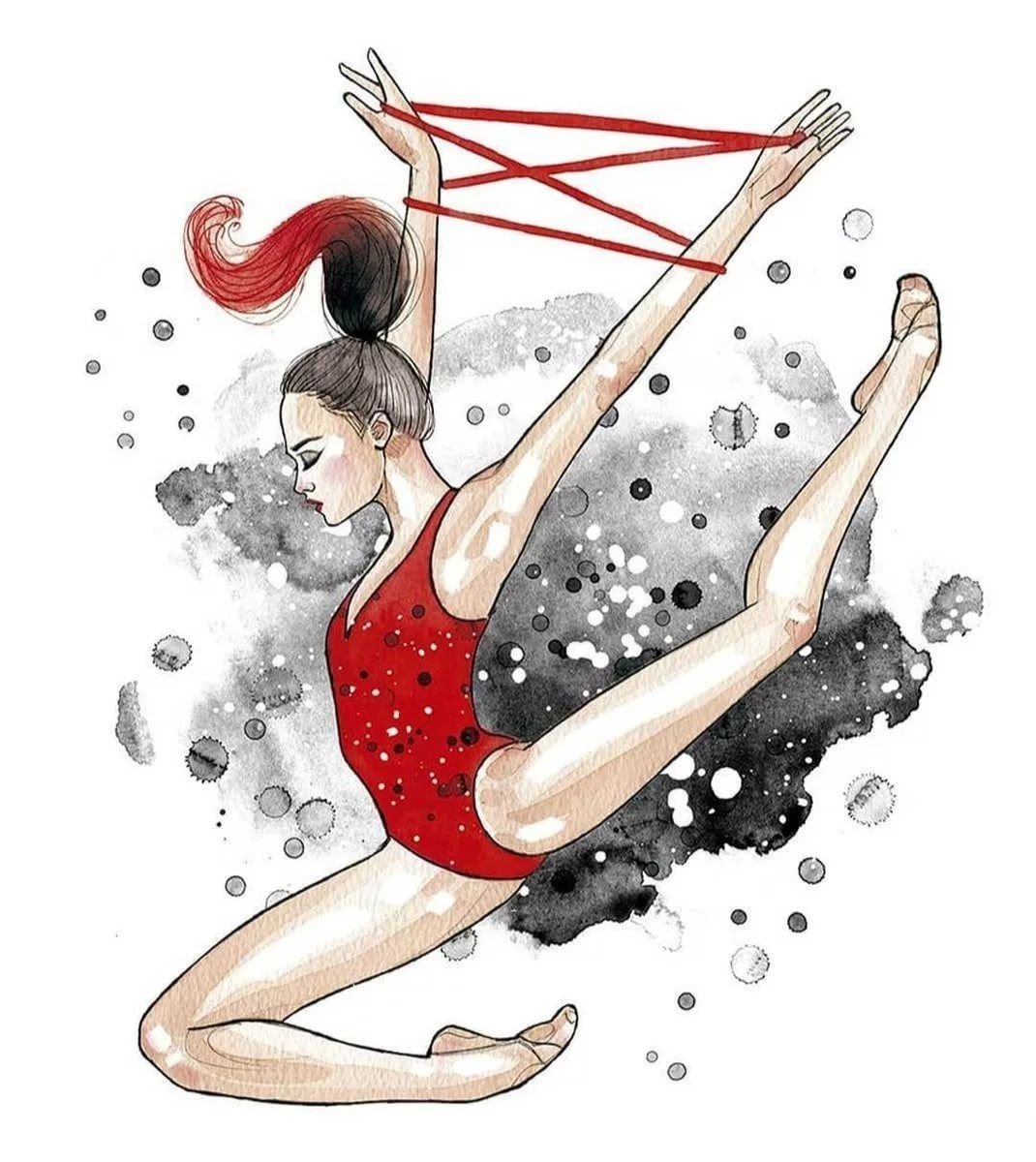 Гимнастка рисунок