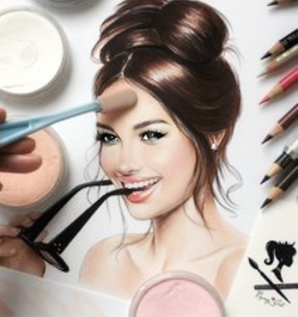 Девушка макияж вектор