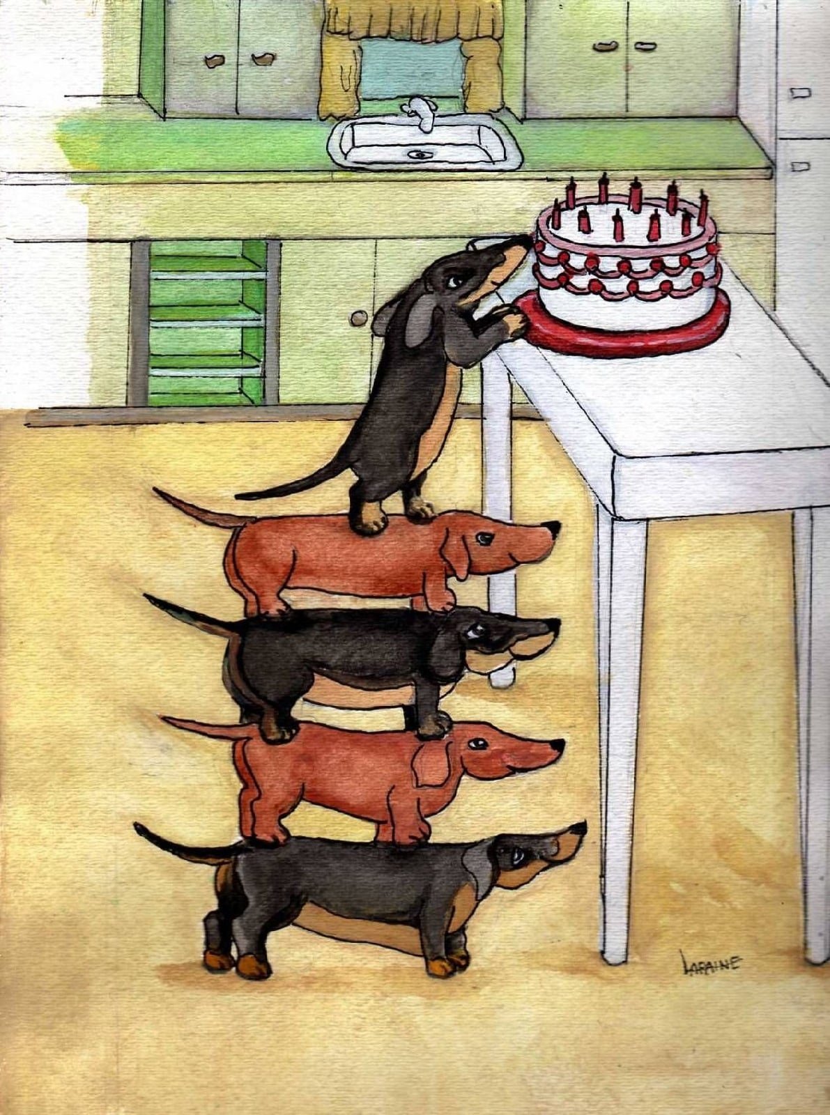 Открытки с таксами