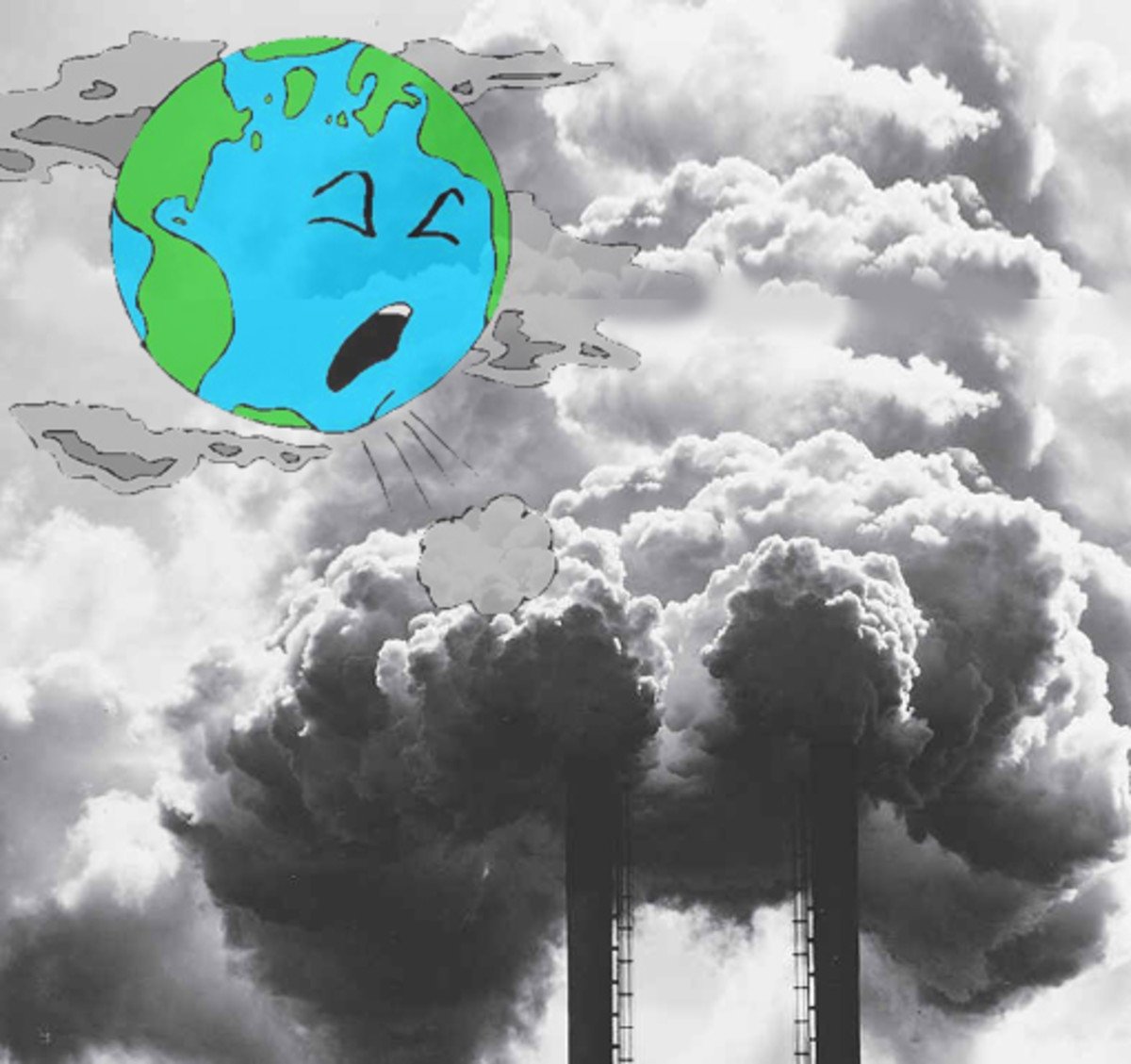 Air pollution illustration