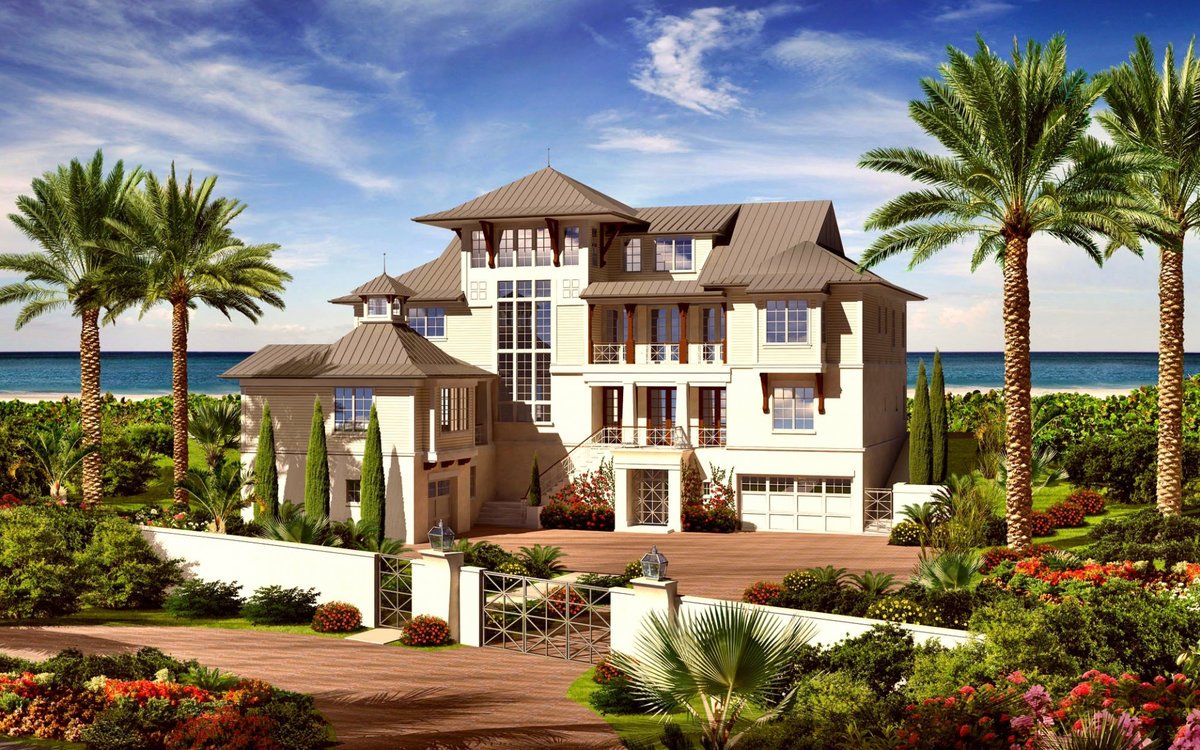 Двухэтажный дом у моря