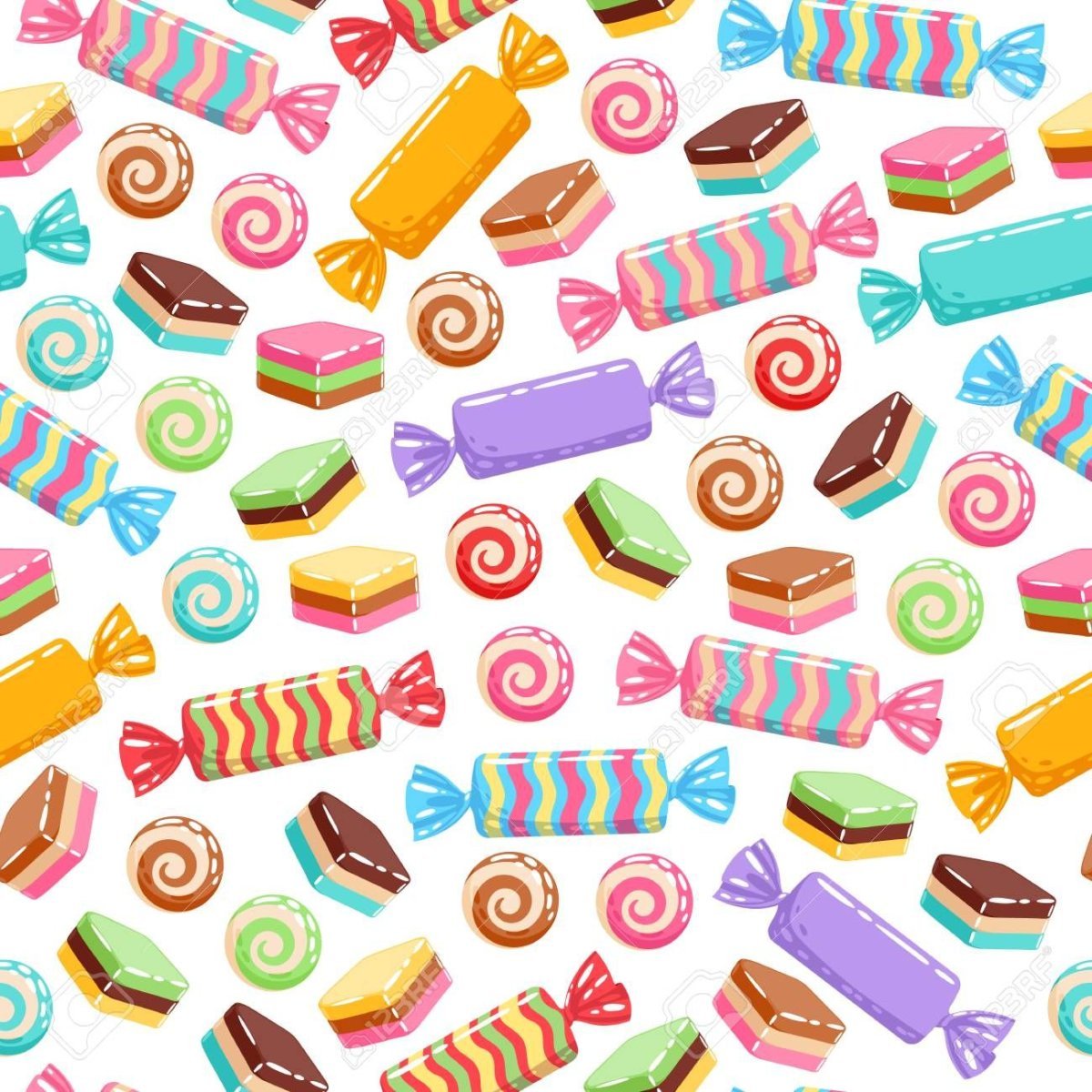 Фон с иконками сладкое